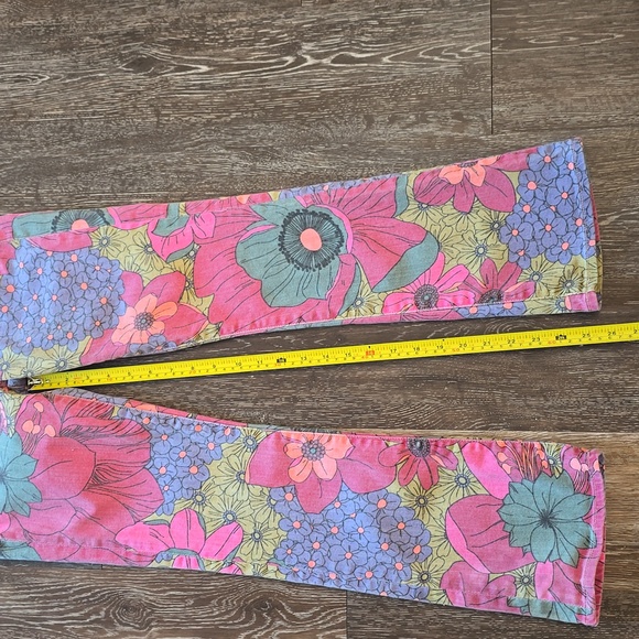 Mother The Hustler Ankle Fray Jeans Vintage Multicolor Floral Print Size 26 - Picture 7 of 12